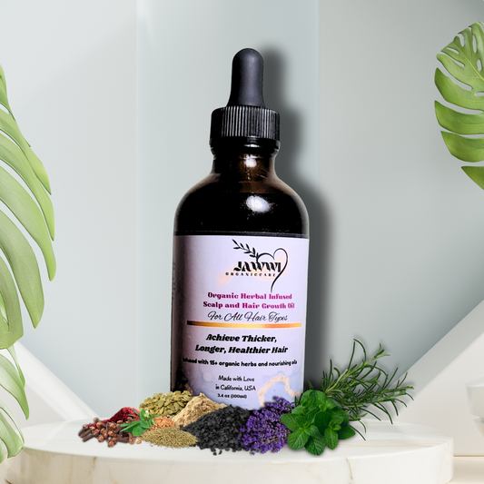 Jawwi Organic Herbal Infused Scalp and Hair Growth Oil